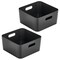 mDesign Medium Metal Kitchen Storage Container Bin Basket with Handles